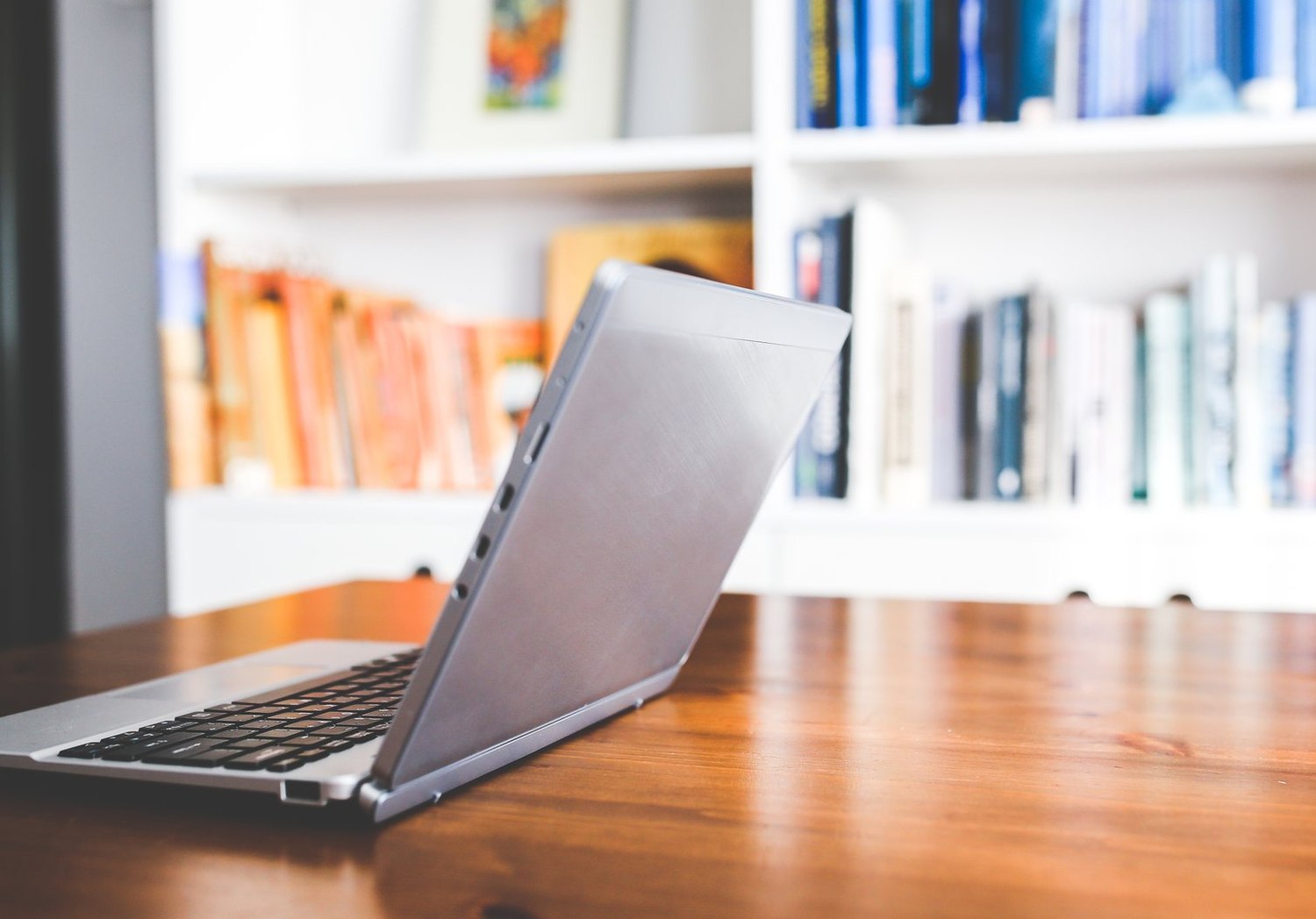 Laptop set up for focused independent online study